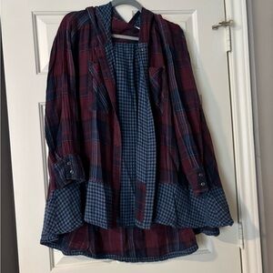 Free People Cardiff Plaid Button Down